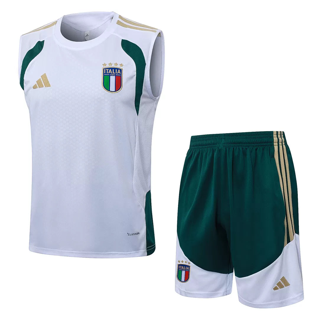 Completino Canottiera Italia 26/27 Uomo Bianco | Kit Allenamento