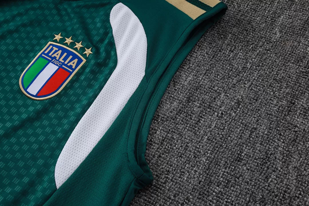 Completino Canottiera Italia 26/27 Uomo Verde | Kit Allenamento