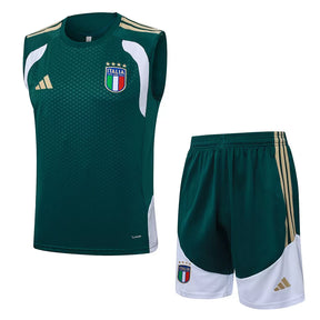 Completino Canottiera Italia 26/27 Uomo Verde | Kit Allenamento