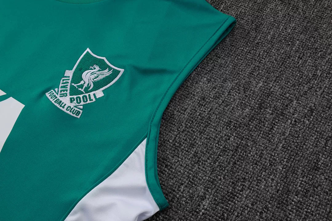 Completino Canottiera Liverpool 2025/26 Uomo Verde | Kit Allenamento