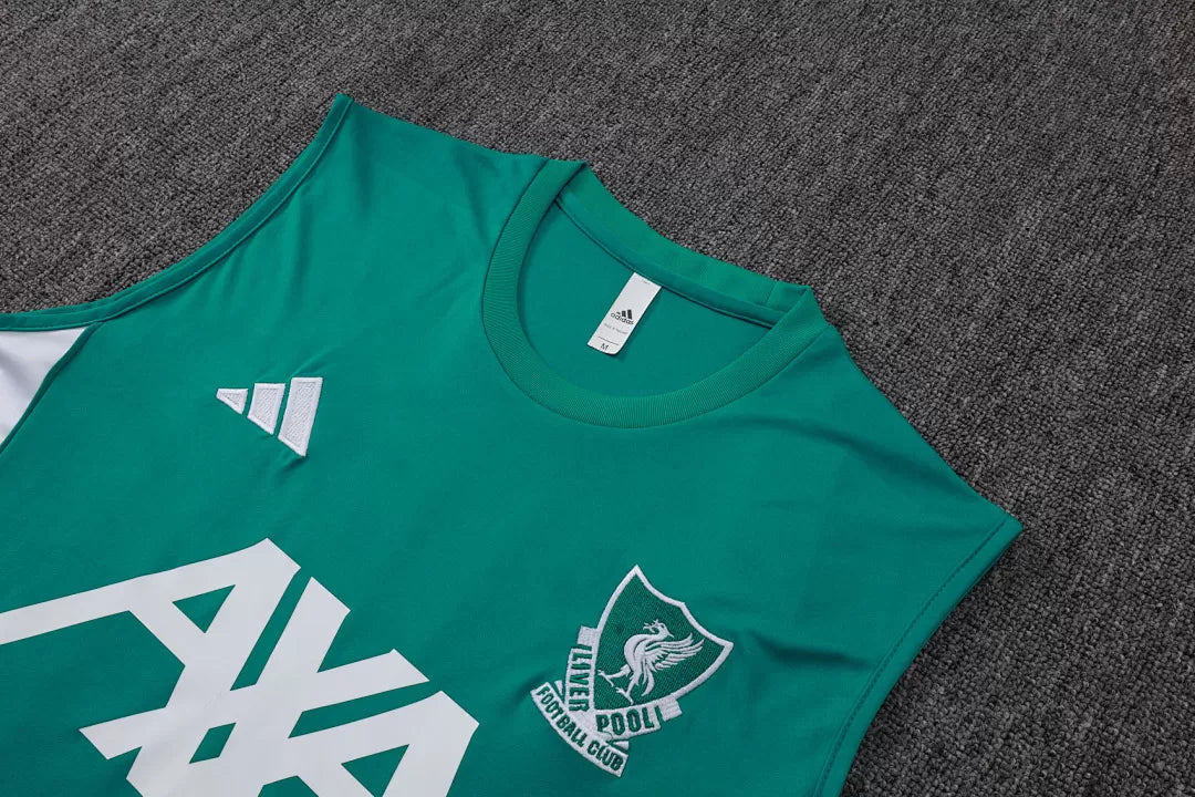 Completino Canottiera Liverpool 2025/26 Uomo Verde | Kit Allenamento