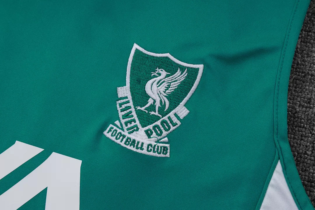 Completino Canottiera Liverpool 2025/26 Uomo Verde | Kit Allenamento