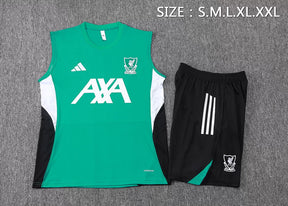 Completino Canottiera Liverpool 2025/26 Uomo Verde | Kit Allenamento