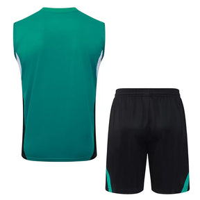 Completino Canottiera Liverpool 2025/26 Uomo Verde | Kit Allenamento