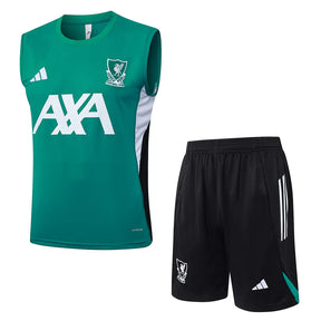 Completino Canottiera Liverpool 2025/26 Uomo Verde | Kit Allenamento