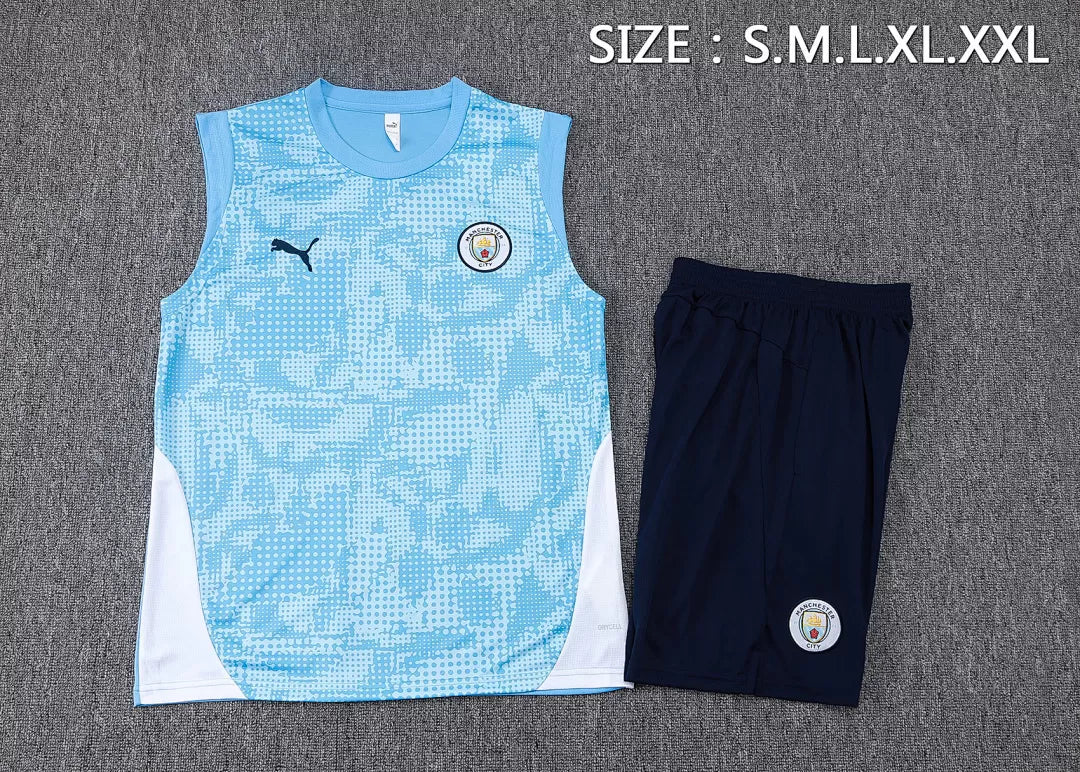 Completino Canottiera Manchester City 2025/26 Uomo | Kit Allenamento