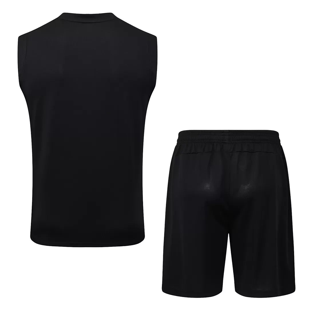 Completino Canottiera Manchester City 2025/26 Uomo Nero | Kit Allenamento