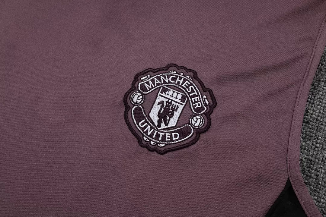 Completino Canottiera Manchester United 25/26 Uomo Bordeaux | Kit Allenamento