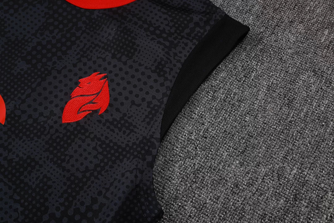 Completino Canottiera Milan 2025/26 Uomo Nero | Kit Allenamento