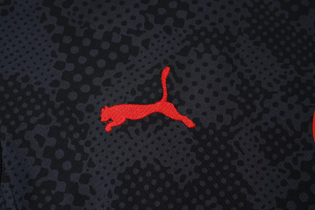 Completino Canottiera Milan 2025/26 Uomo Nero | Kit Allenamento