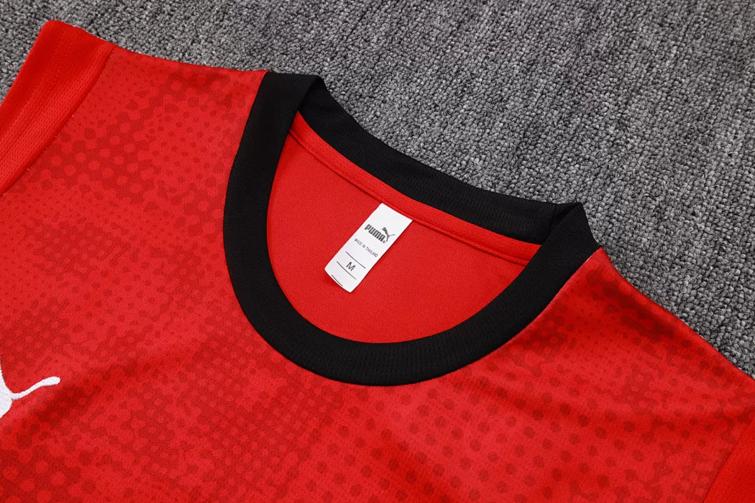 Completino Canottiera Milan 2025/26 Uomo Rosso | Kit Allenamento