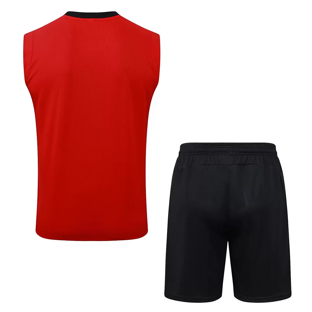 Completino Canottiera Milan 2025/26 Uomo Rosso | Kit Allenamento