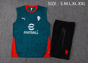 Completino Canottiera Milan 2025/26 Uomo Verde | Kit Allenamento