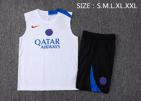Completino Canottiera Paris 2025/26 Uomo Bianco | Kit Allenamento