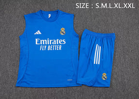 Completino Canottiera Real Madrid 25/26 Uomo Azzurro | Kit Allenamento