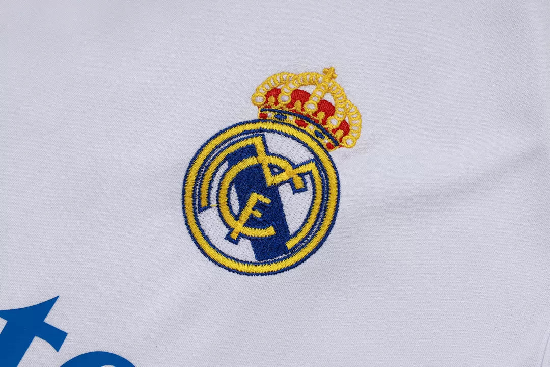 Completino Canottiera Real Madrid 25/26 Uomo Bianco Azzurro | Kit Allenamento