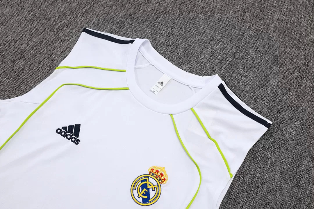 Completino Canottiera Real Madrid 25/26 Uomo Bianco | Kit Allenamento