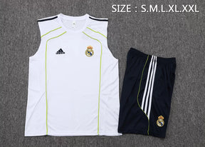 Completino Canottiera Real Madrid 25/26 Uomo Bianco | Kit Allenamento