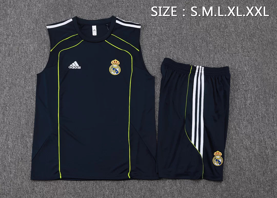 Completino Canottiera Real Madrid 25/26 Uomo Blu Navy | Kit Allenamento