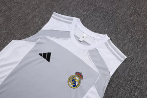 Completino Canottiera Real Madrid 25/26 Uomo Grigio | Kit Allenamento