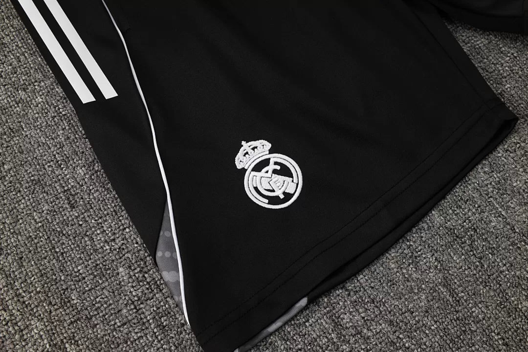 Completino Canottiera Real Madrid 25/26 Uomo Nero | Kit Allenamento