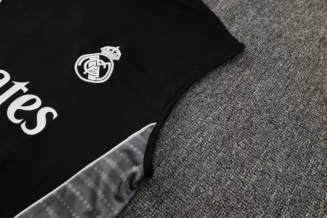 Completino Canottiera Real Madrid 25/26 Uomo Nero | Kit Allenamento