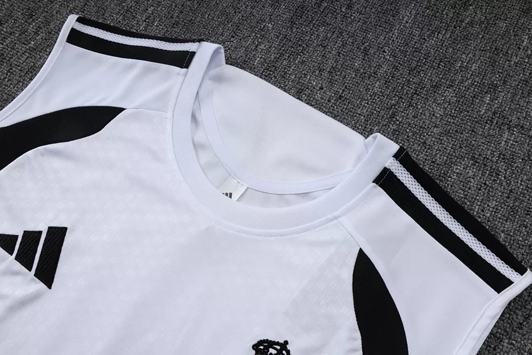 Completino Canottiera Real Madrid 26/27 Uomo Bianco | Kit Allenamento