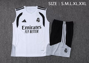 Completino Canottiera Real Madrid 26/27 Uomo Bianco | Kit Allenamento