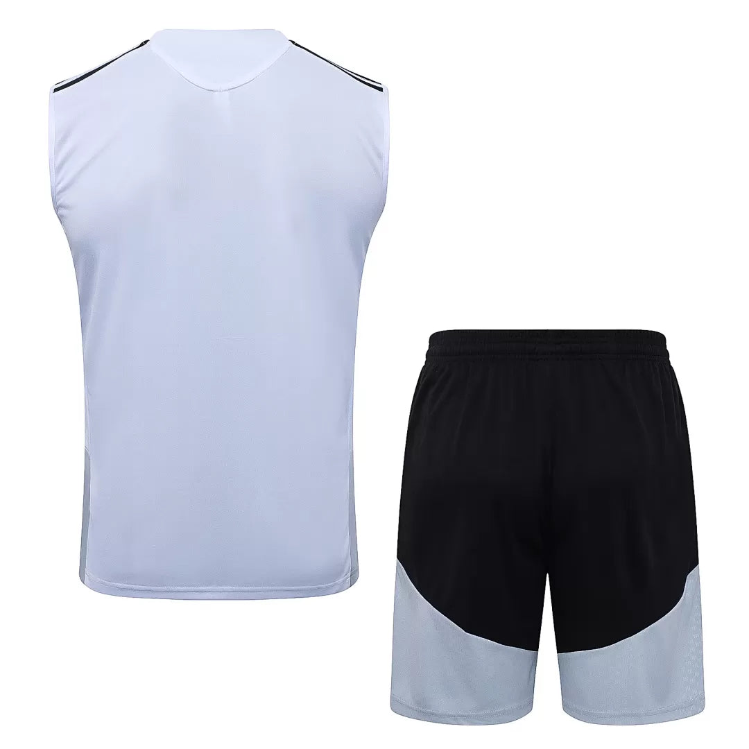 Completino Canottiera Real Madrid 26/27 Uomo Bianco | Kit Allenamento
