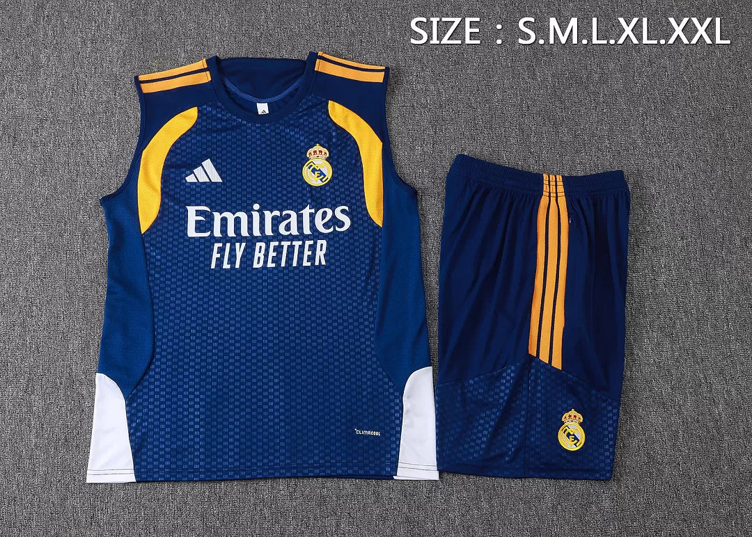Completino Canottiera Real Madrid 26/27 Uomo Blu Navy | Kit Allenamento