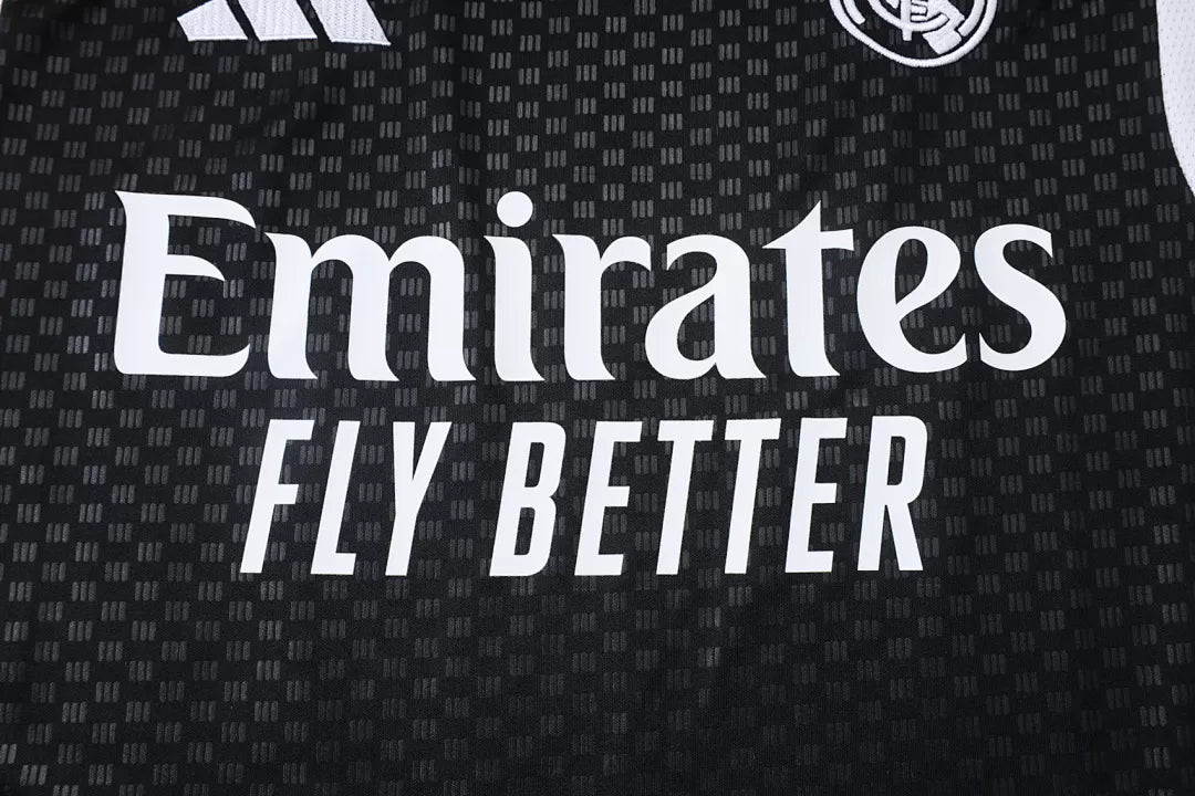 Completino Canottiera Real Madrid 26/27 Uomo Nero | Kit Allenamento