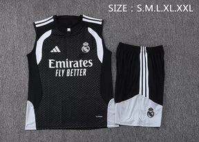 Completino Canottiera Real Madrid 26/27 Uomo Nero | Kit Allenamento
