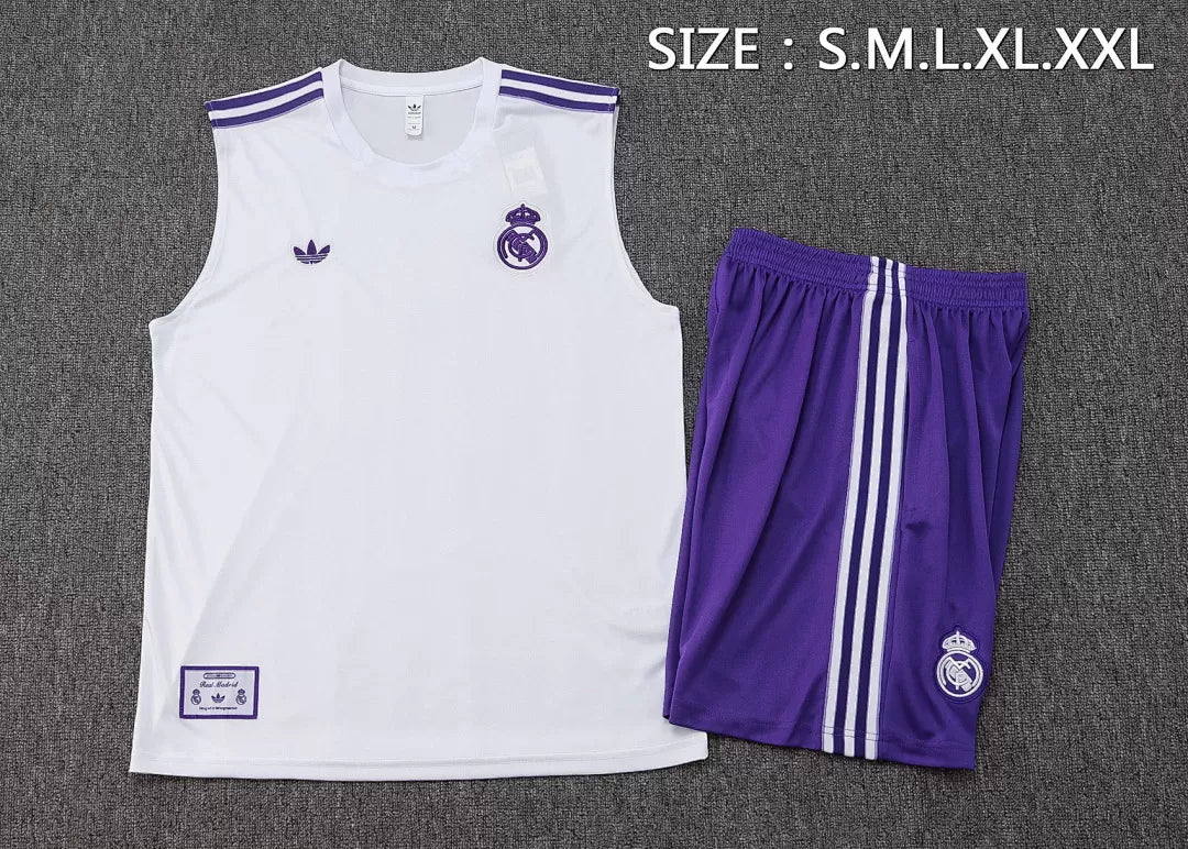Completino Canottiera Real Madrid Icons 25/26 Uomo | Kit Allenamento