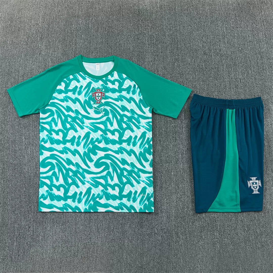 Completino Manica Corta Portogallo 2026 Uomo Verde | Kit Allenamento