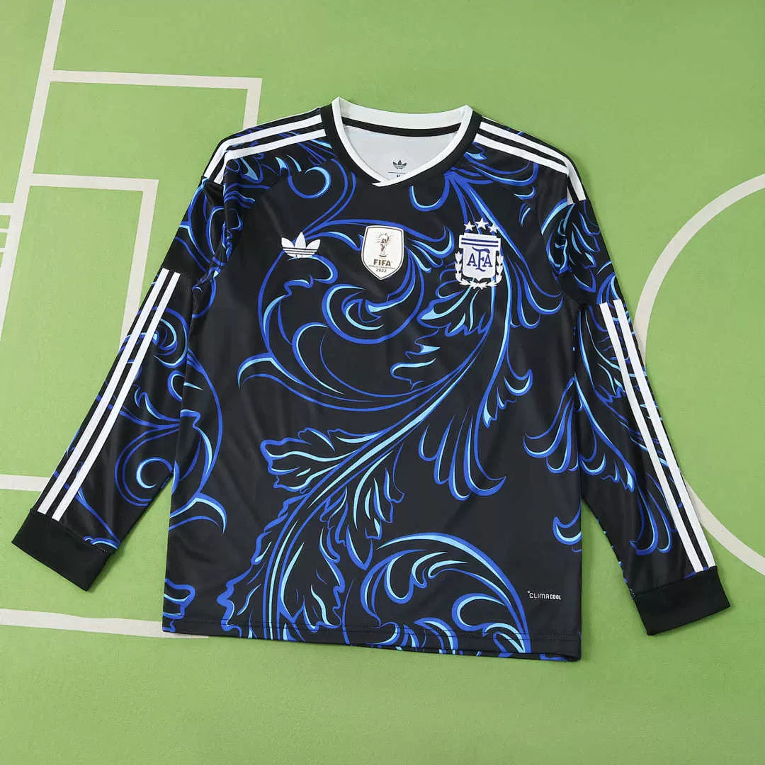 Maglia Argentina Away 2026 Manica Lunga Uomo Nera | Maglia da Calcio