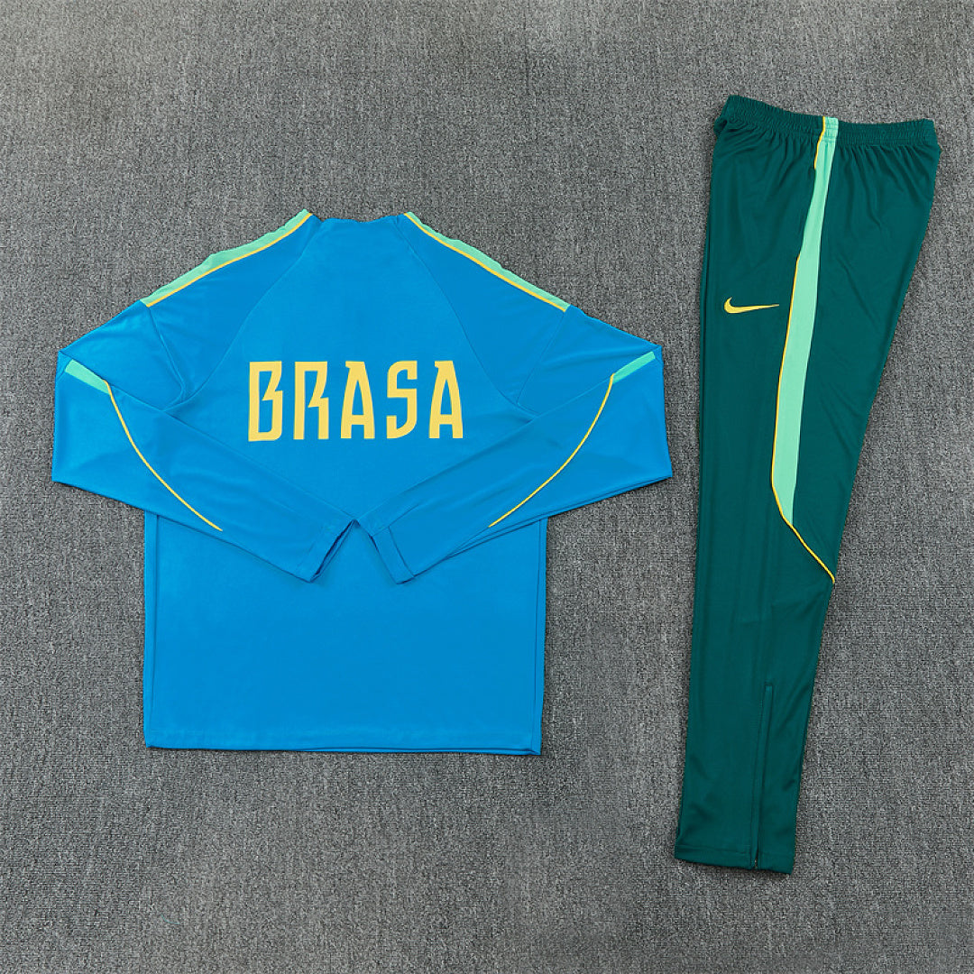 Tuta Brasile Blu/Verde Scuro 2026 Uomo | Tuta da Calcio
