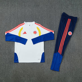 Tuta Colombia Bianco/Blu Half-Zip 2026 Uomo | Tuta da Calcio