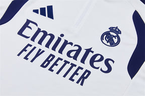 Tuta Real Madrid Bianco/Blu Half-Zip 26/27 Uomo | Tuta da Calcio