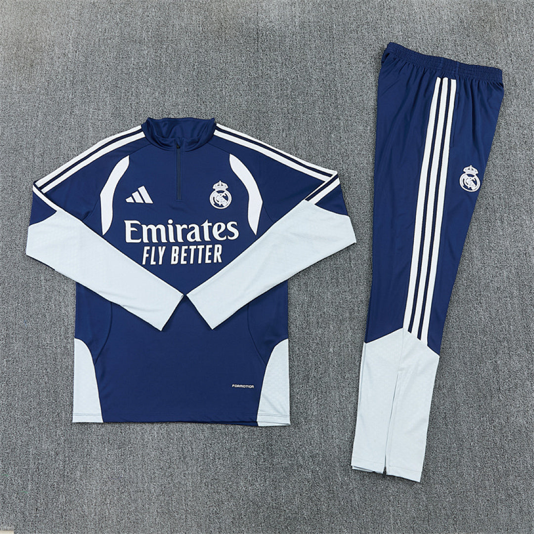 Tuta Real Madrid Blu Half-Zip 26/27 Uomo | Tuta da Calcio