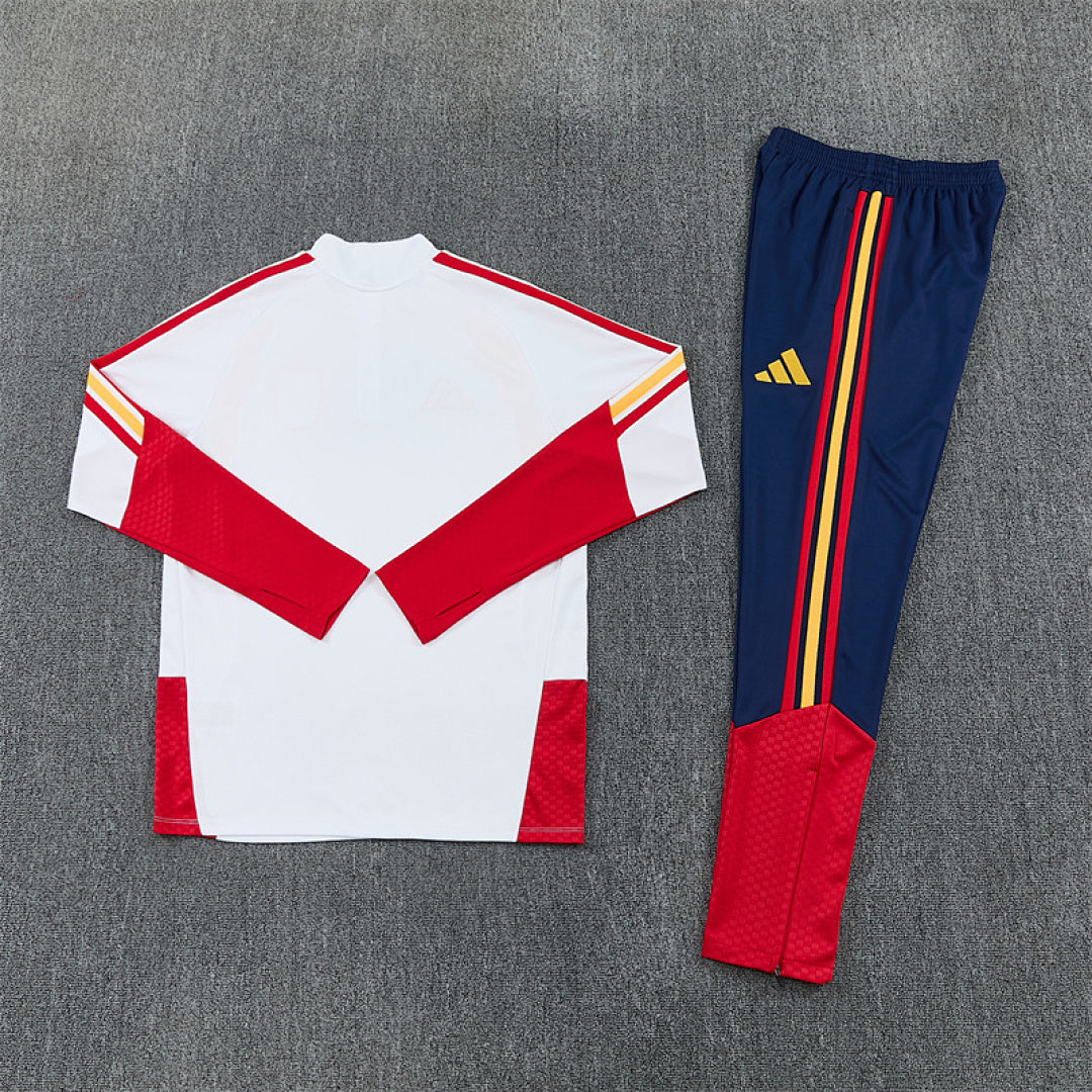 Tuta Spagna Bianco/Blu Half-Zip 2026 Uomo | Tuta da Calcio
