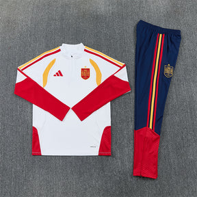 Tuta Spagna Bianco/Blu Half-Zip 2026 Uomo | Tuta da Calcio