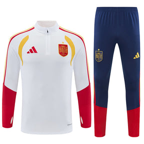Tuta Spagna Bianco/Blu Half-Zip 2026 Uomo | Tuta da Calcio