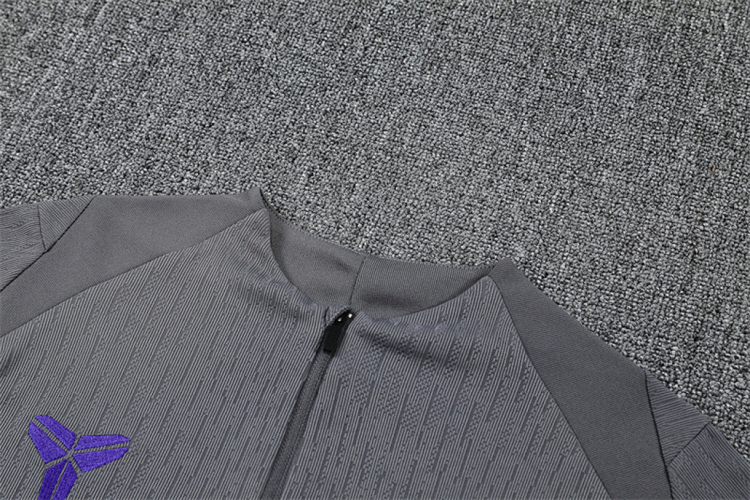 Barcelona x Black Mamba Tracksuit Gray/Black 25/26 | Soccer Tracksuit