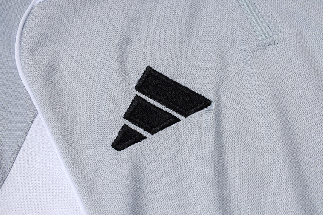 Real Madrid Gray Tracksuit Half-Zip 25/26