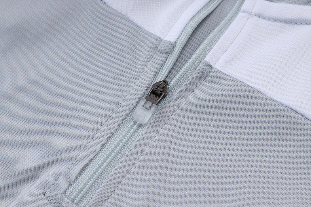 Real Madrid Gray Tracksuit Half-Zip 25/26