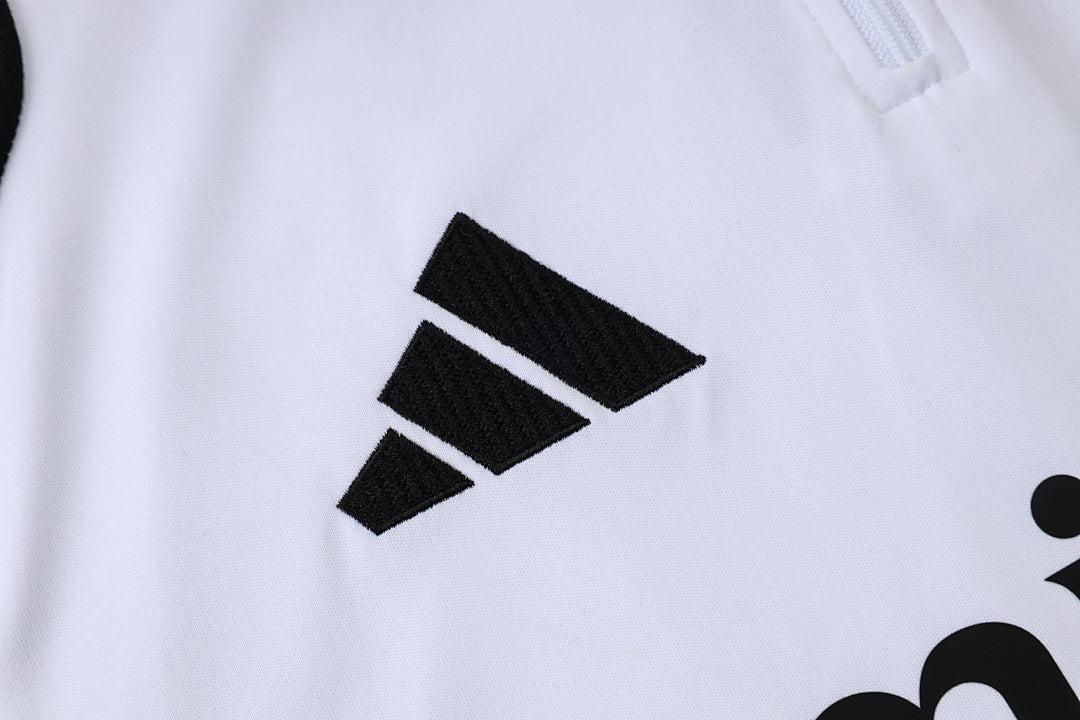 Tuta Real Madrid Bianco/Nero Half-Zip 26/27 Uomo | Tuta da Calcio