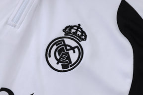 Tuta Real Madrid Bianco/Nero Half-Zip 26/27 Uomo | Tuta da Calcio