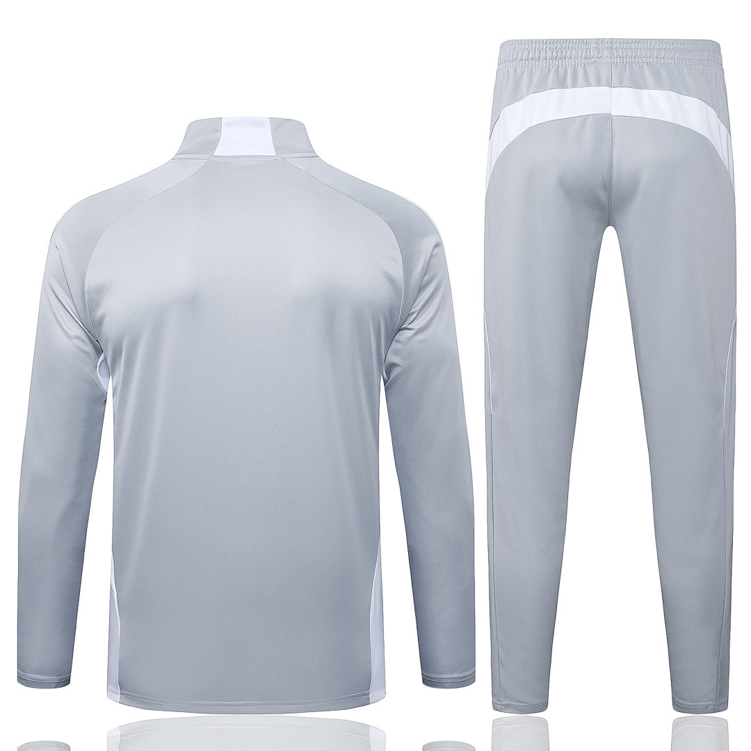 Real Madrid Gray Tracksuit Half-Zip 25/26