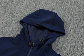 Paris Tech Fleece Hoodie Dark Blue
