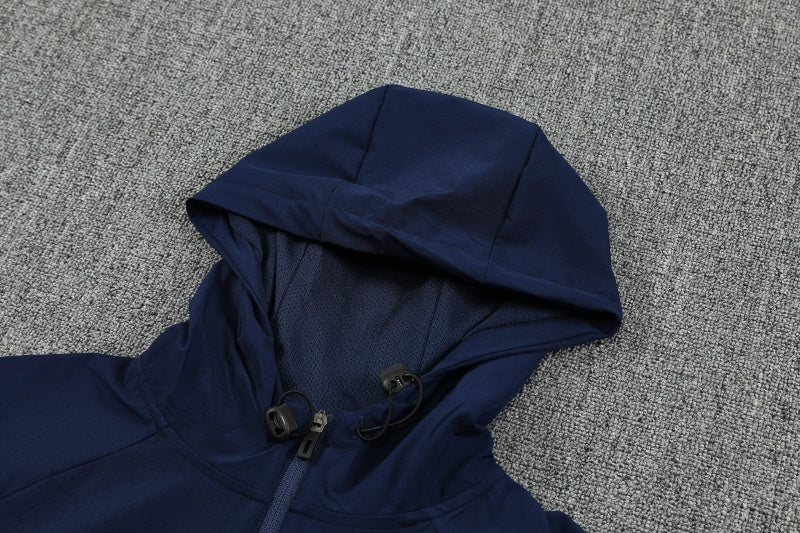 Paris Tech Fleece Hoodie Dark Blue